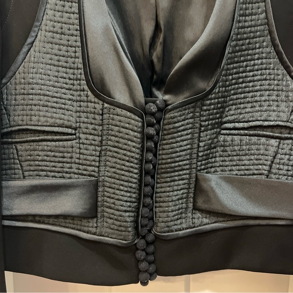 Altuzarra Women Black Evening Jacket Hook And Eye Closure Long Sleeve Size 40 M - Picture 5 of 12